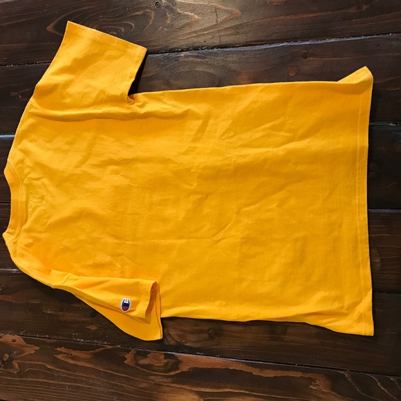 Champion Averett University T Shirt Yellow Short Sleeve Graphic Tee Size S - Picture 4 of 5